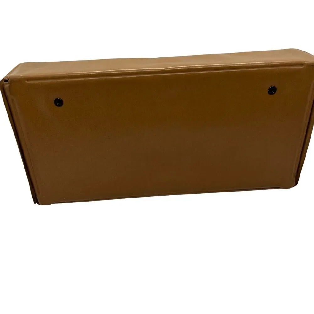 Canadian School Days Belt Mfg 1958 Brown Vinyl Rare Rectangular Tissue Box